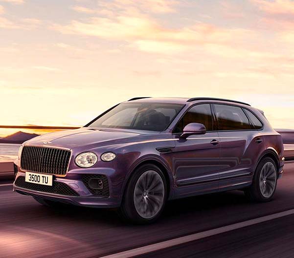 Exterior shot of the 2023 Bentley Bentayga EWB with it's signature 4.0-liter V8 engine, delivering up to 542 horsepower and 568 pound-feet of torque