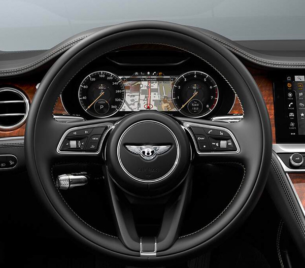 interior dashboard of a 2023 Bentley Continental GT