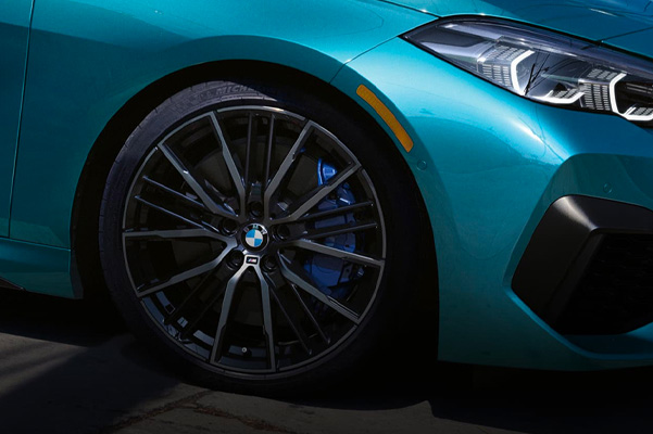 Detail shot of a 2023 BMW 2 Series wheel.
