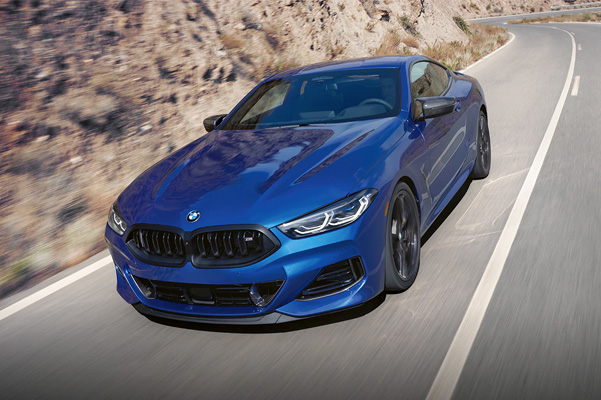 performance shot of the 2023 BMW 8 Series Coupe