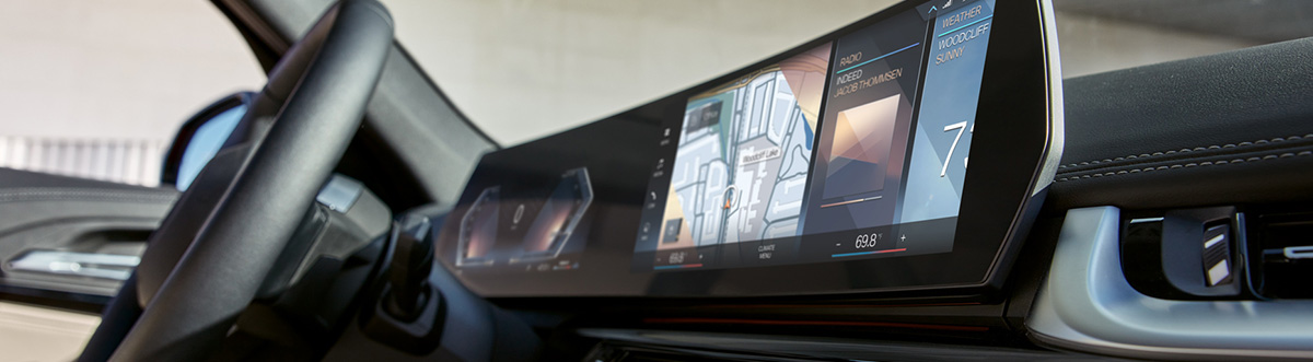 Interior shot of a 2023 BMW X1