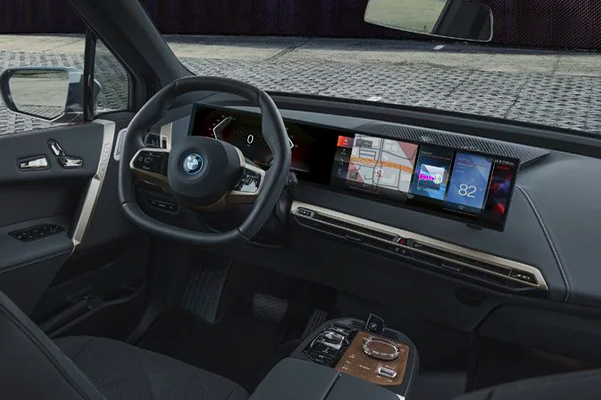 Interior shot of a 2023 BMW iX M60.