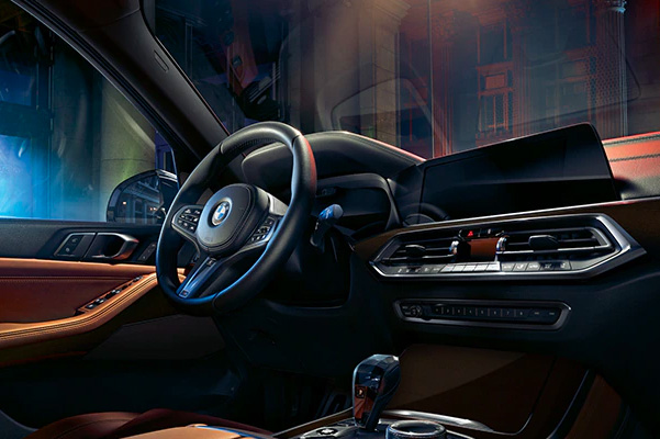 Interior shot of the BMW X5.