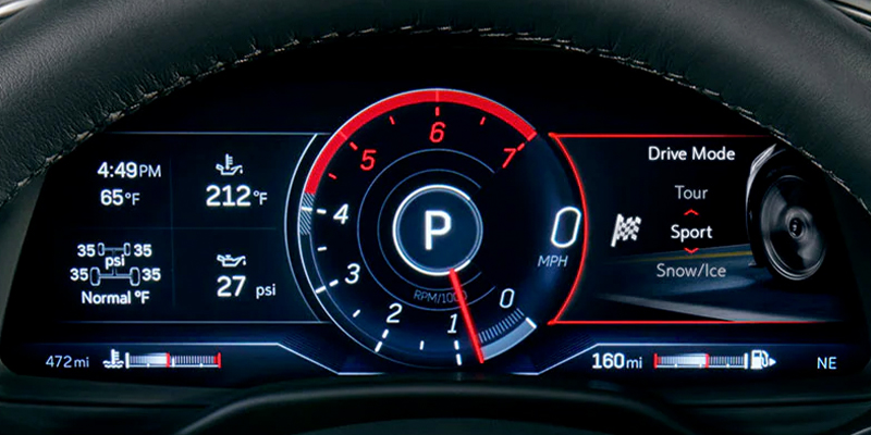 Driver Mode Selector Feature on Dashboard Inside the 2023 Cadillac CT5