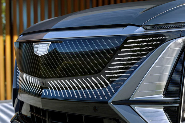 Cadillac LYRIQ All-Electric SUV Front Grille Closeup