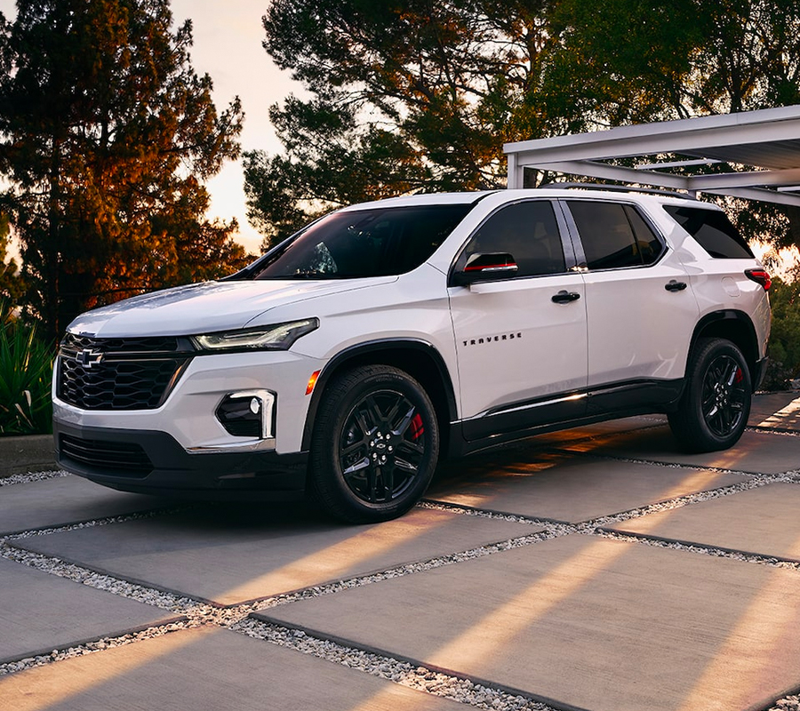 2023 Chevy Traverse parked in a driveway