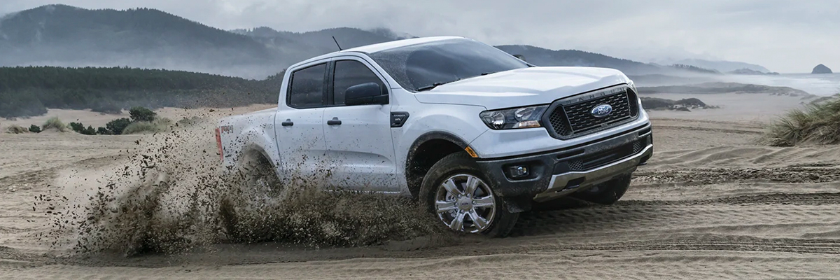 2023 Ford Ranger being driven off-road