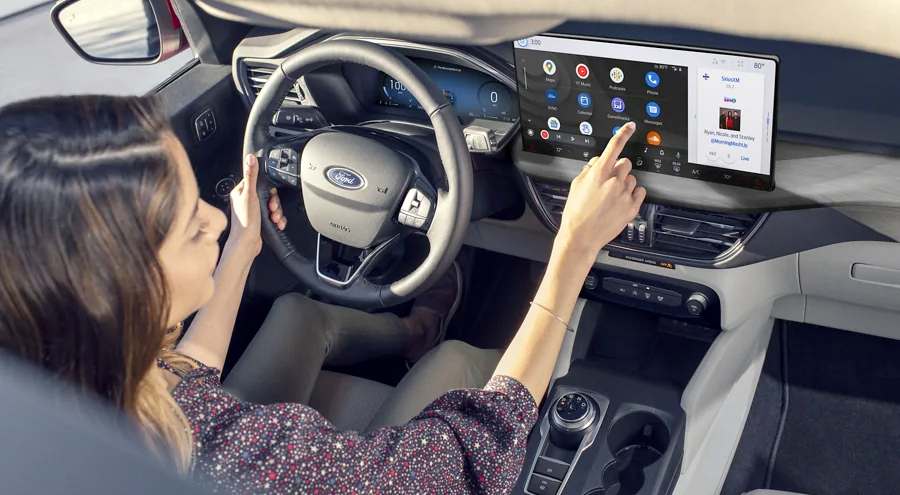 Interior shot of a 2023 Ford Escape® with the image showing the compatibility of Wireless Android Auto™