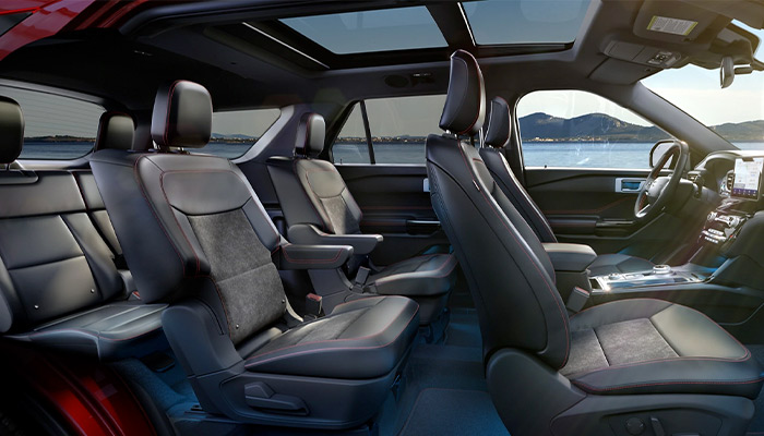 2023 Ford Explorer® SUV interior showing all three rows