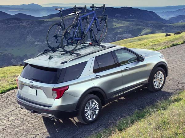 The 2023 Ford Explorer showcasing it's 2.4-liter EcoBoost I-4 Engine and Available Intelligent 4WD