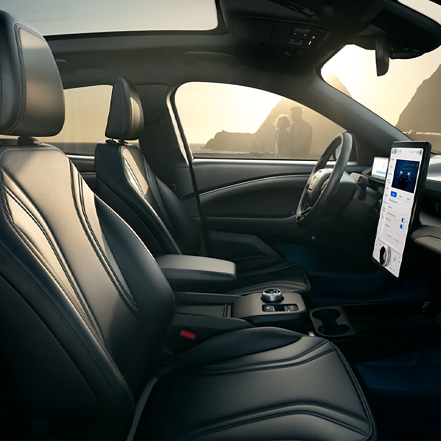 Interior of a 2023 Ford Mustang Mach-EĀ®
