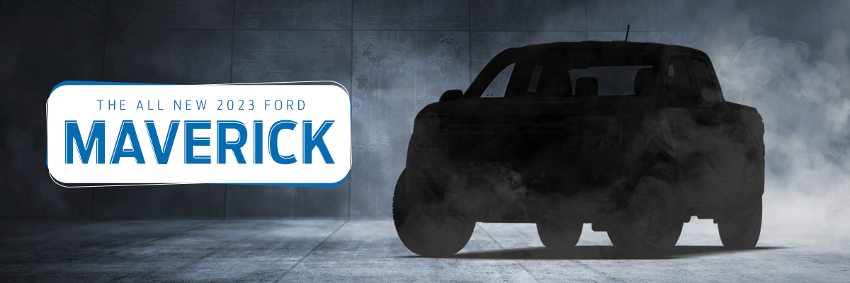 The 2023 Ford Maverick surrounded by smoke