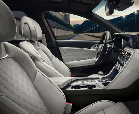 2023 Genesis G70 interior with available nappa leather seats