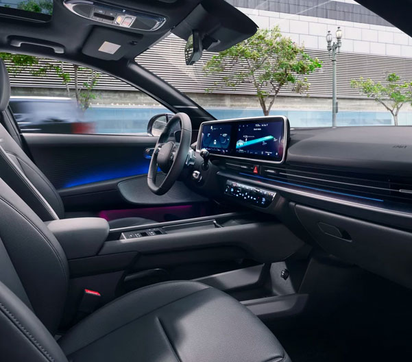 View of the dashboard of the 2023 Hyundai Ioniq 6