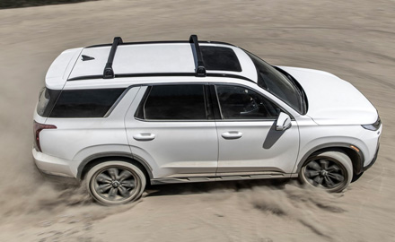 2023 Palisade XRT off-roading on a sandy terrain