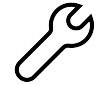 Black vehicle maintenance icon