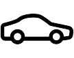Black car rental assistance icon