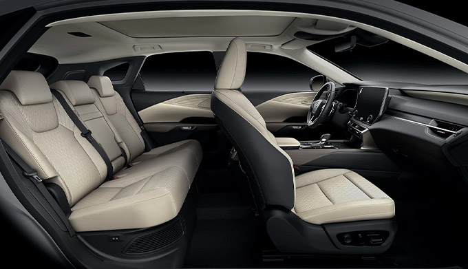 Interior of the 2023 Lexus RX featuring Lexus Interface.