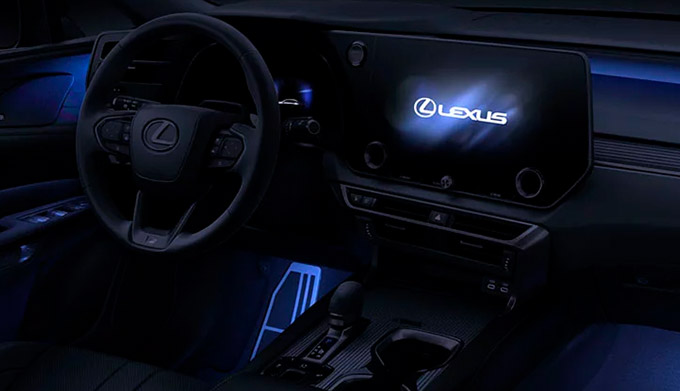 Interior of the 2023 Lexus RX.
