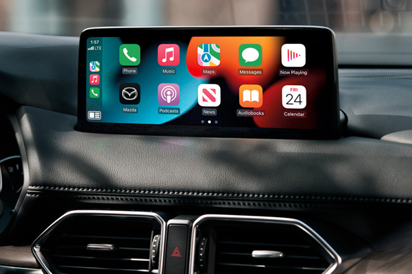 Apple Carplay on the center display of the 2023 Mazda CX-5