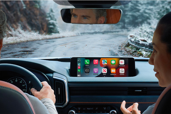 Showcasing the 8.8-inch center-mounted display with Apple Carplay™