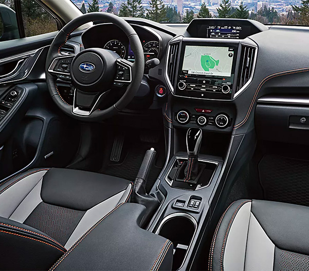 2023 Subaru Crosstrek Limited interior shown in Gray Leather