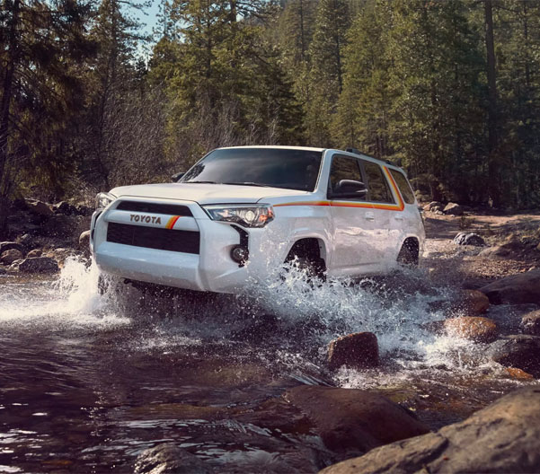 2023 4Runner driving through a small creek