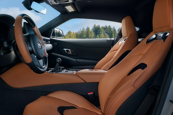 A91-MT Edition interior shown in Hazelnut-colored leather trim. Prototype shown with options.