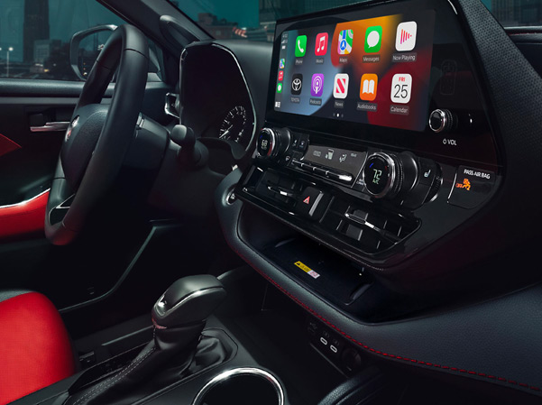XSE interior shown in Cockpit Red leather trim. Prototype vehicle shown with options using visual effects.
