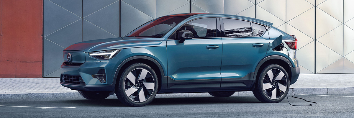 2023 Volvo C40 Recharge shown in Fjord Blue