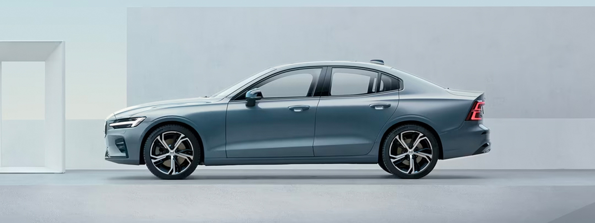 2023 Volvo S60 side view parked outside 