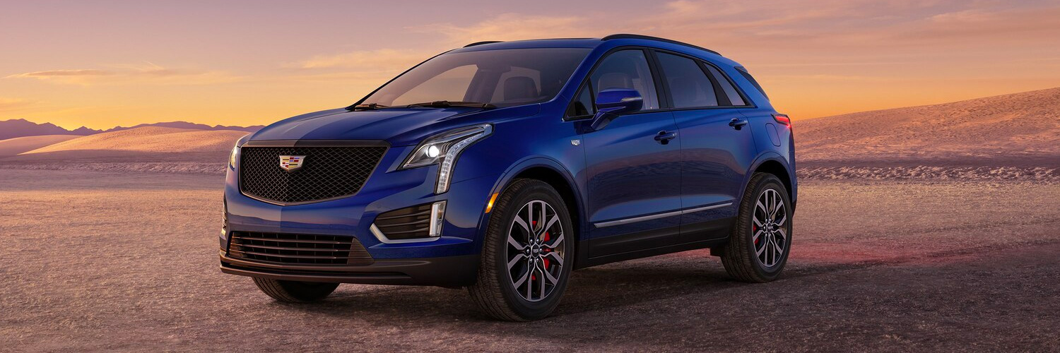 2024 Cadillac XT5 parked on deser flats at dusk