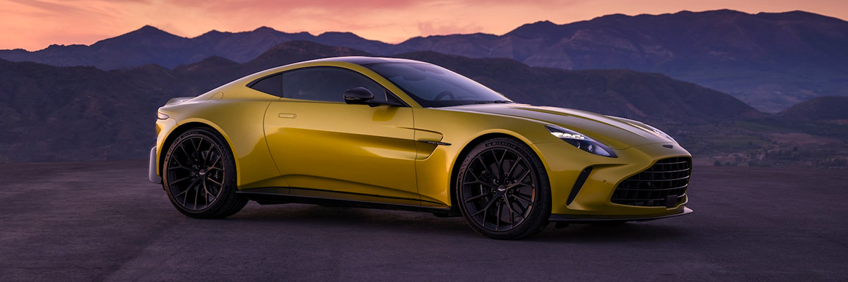 Side profile shot of the new Aston Martin Vantage.