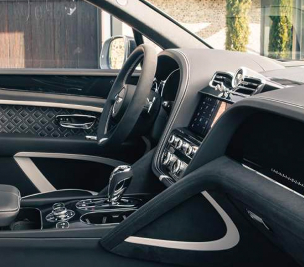 Interior front seat shot of 2024 Bentley Bentayga