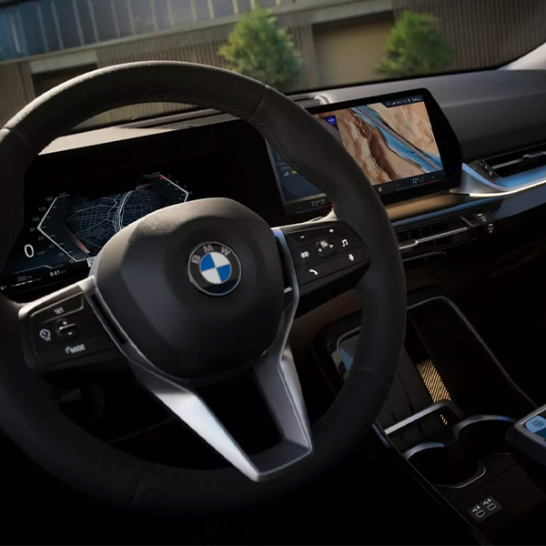 Interior dashboard shot of the 2025 BMW X2