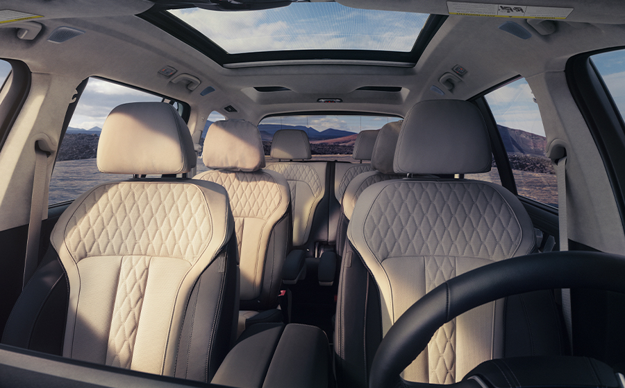 Interior of 2024 BMW X7 with Captain's Chair seating for six