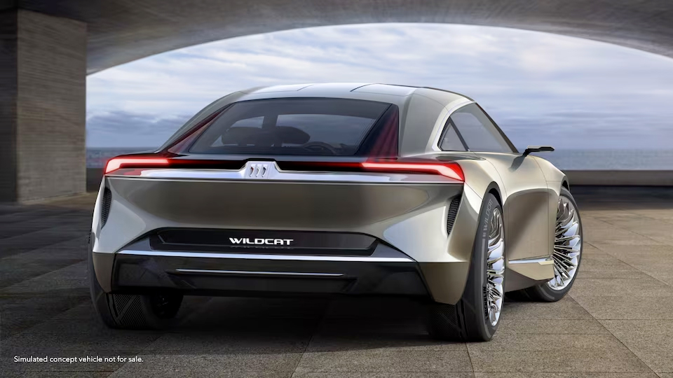 Exterior Rear View of the New Buick Wildcat EV Parked