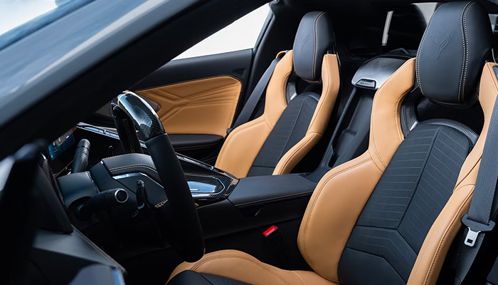 The 2024 Chevy Corvette E-Ray interior seating