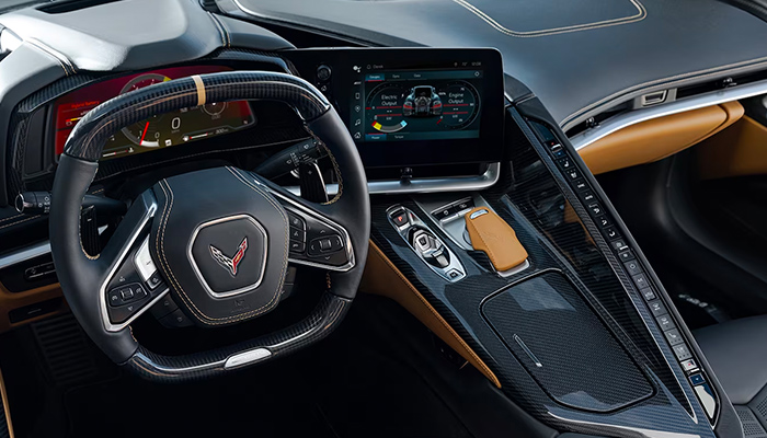 The 2024 Chevy Corvette E-Ray interior dashboard