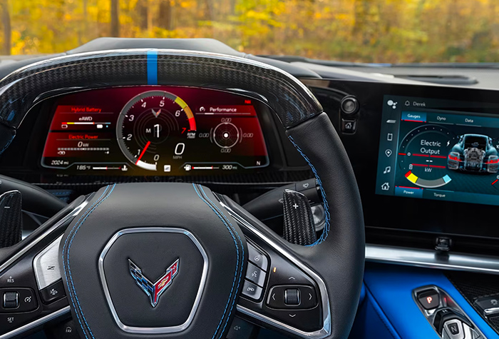 The 2024 Chevy Corvette E-Ray interior dashboard