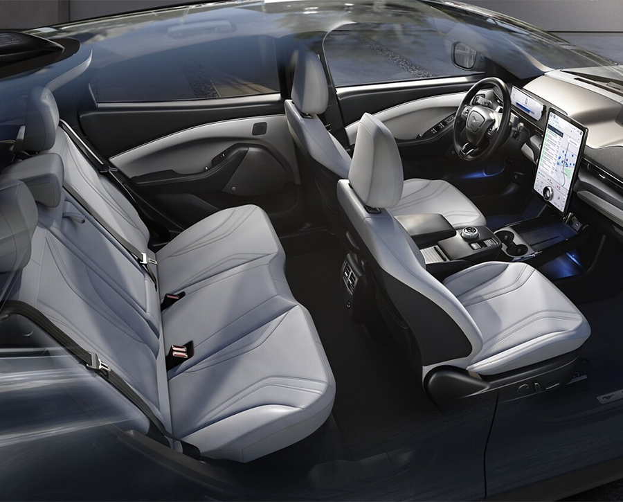 Interior view of a 2023 Ford Mustang Mach-E® SUV