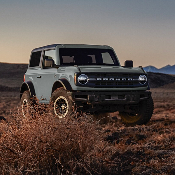 2024 Ford Bronco parked outside at sunset