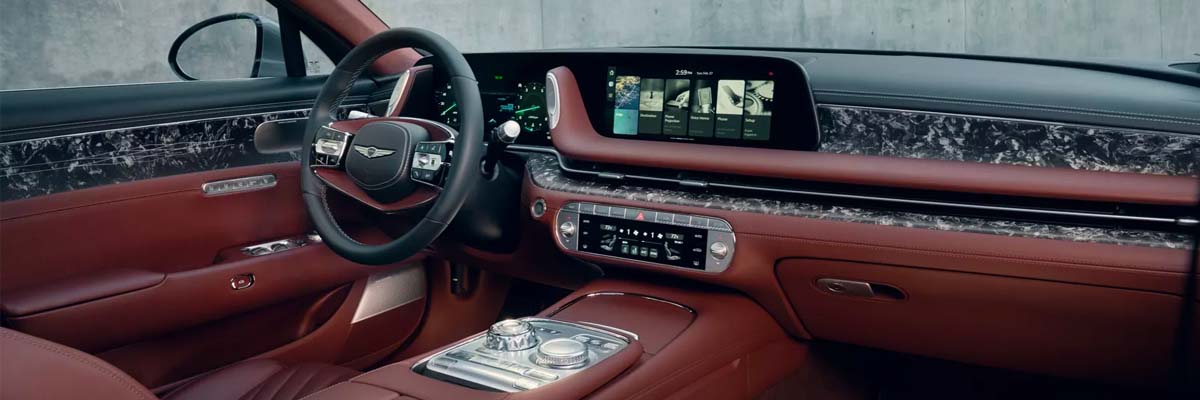 View of the dashboard for the 2024 Genesis G90.