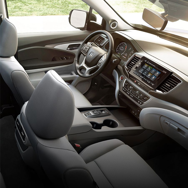 2024 Honda Ridgeline RTL gray interior passenger side seating