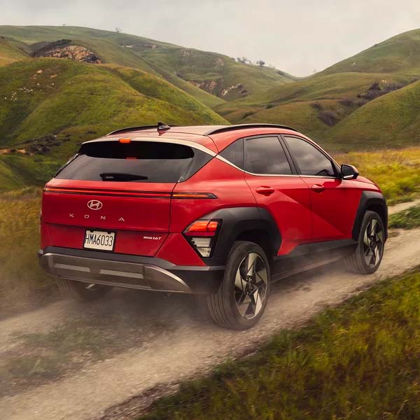 2024 Kona rear 3/4 shot on dirt road