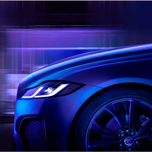Side view of the Jaguar XF front wheel