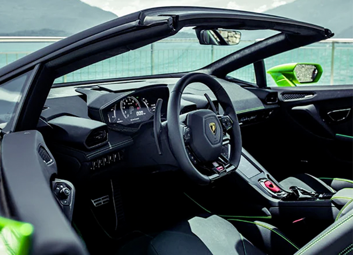 Interior of Lamborghini