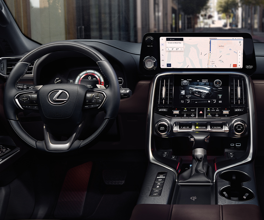 2024 Lexus ES interior view of front dashboard.