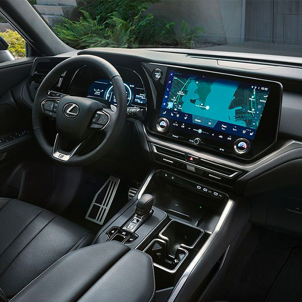 Interior dashboard shot of the 2024 Lexus TX