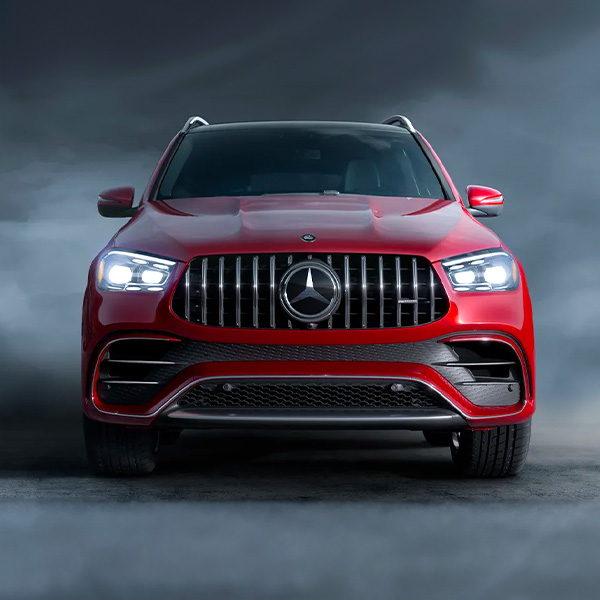 Head on shot of 2024 Mercedes-AMG® GLE 53 parked in cloudy room